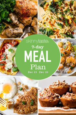 7 Day Healthy Meal Plan (Dec 13-19)