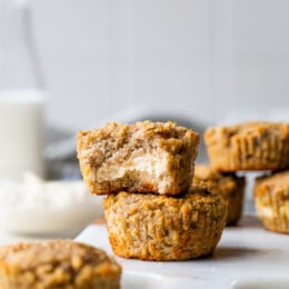 Cream Cheese-Filled Banana Muffins
