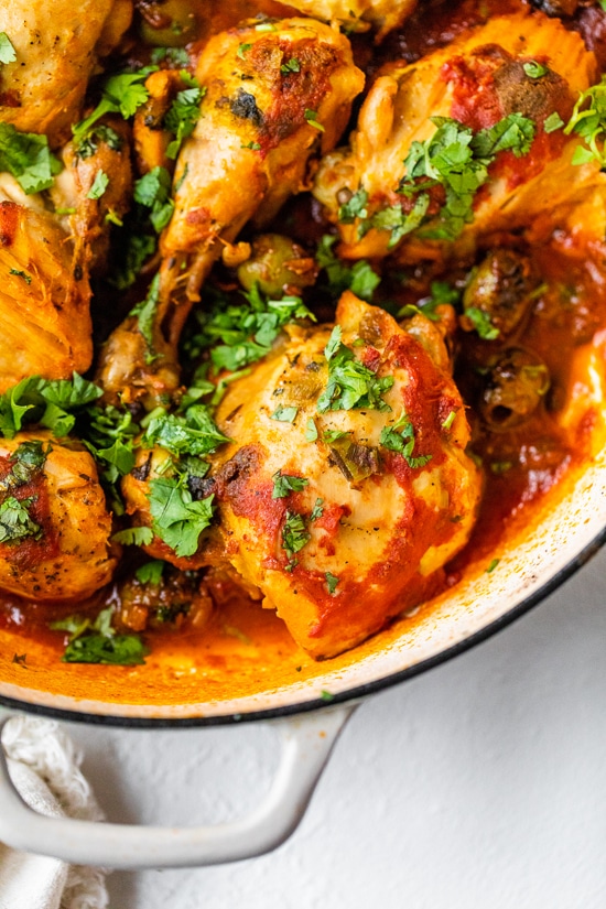 Pollo Guisado (Latin Chicken Stew with Olives)