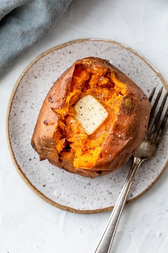 sweet potato with butter