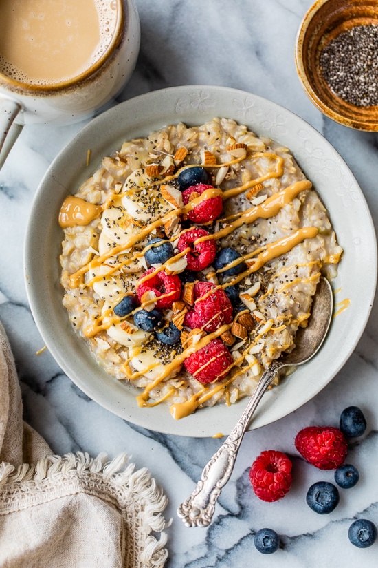 Peanut Butter Breakfast Oatmeal Bowl