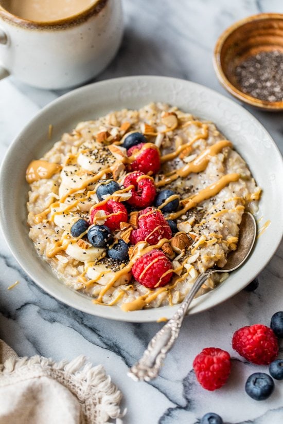Peanut Butter Breakfast Oatmeal Bowl