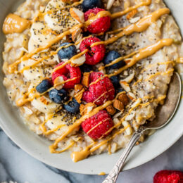 Peanut Butter Breakfast Oatmeal Bowl