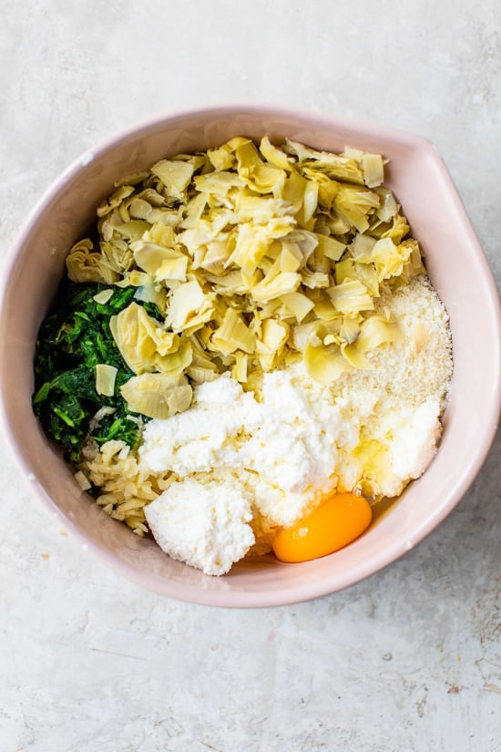 artichoke and spinach lasagna filling