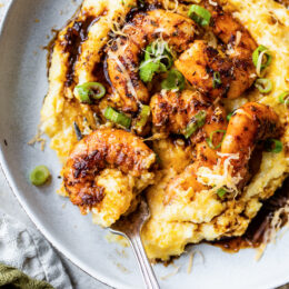 Blackened Shrimp and Cheesy Grits