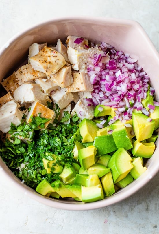 Cilantro Lime Chicken Avocado Salad