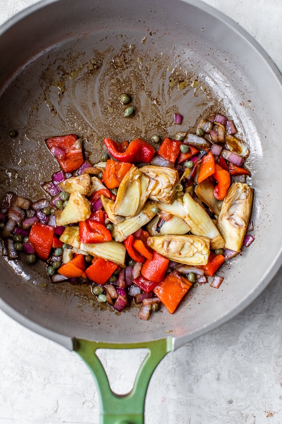 Artichoke Hearts, Roasted Peppers and Balsamic