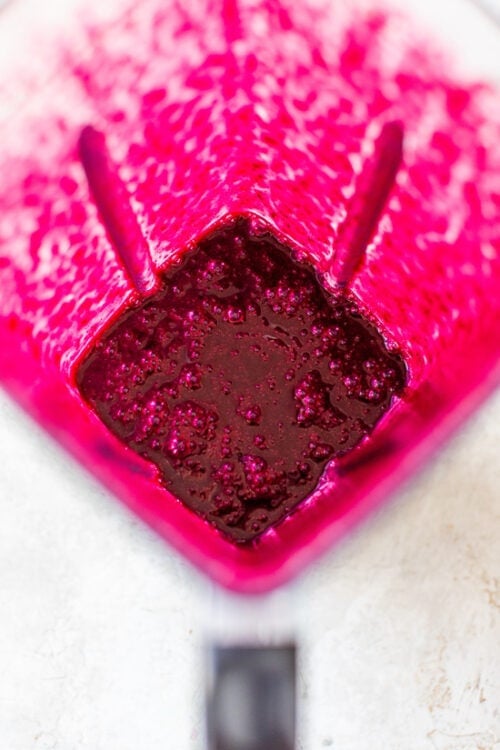 blueberries in the blender