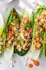 Buffalo Chicken Salad Lettuce Wraps