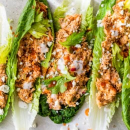 Buffalo Chicken Salad Lettuce Wraps