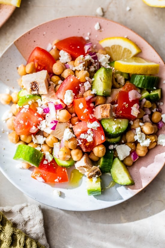 Grilled Chicken Chickpea Salad