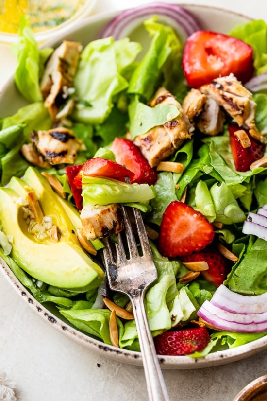 Grilled Chicken Salad with Strawberries