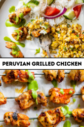 Peruvian Grilled Chicken Skewers
