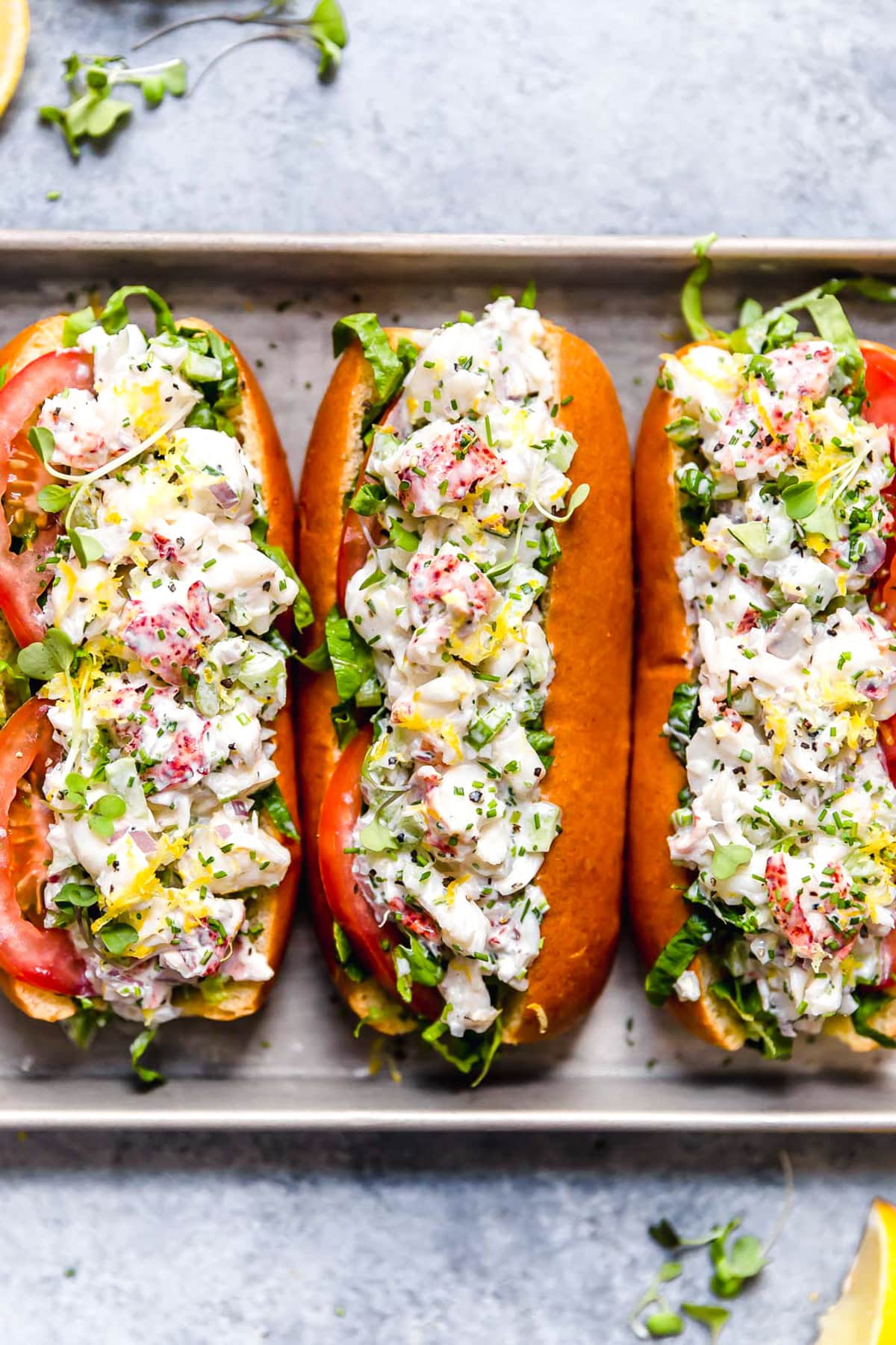 Lobster Rolls on a tray