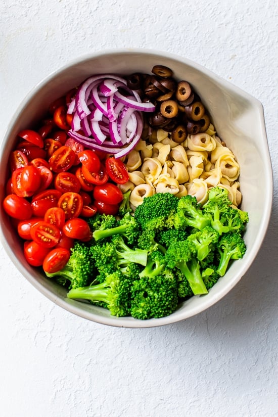 Tortellini Salad ingredients
