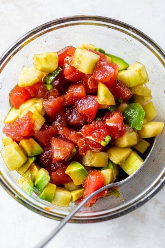 Tuna Tartare in a bowl