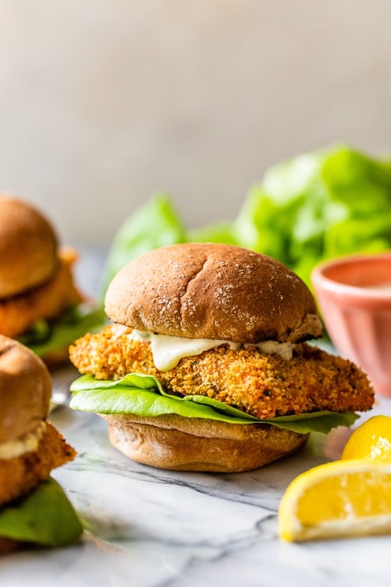 Air Fryer Salmon Sandwich