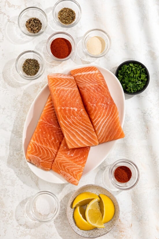 salmon and blackening spices