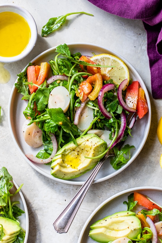 Lemony Hearts of Palm Salad with Avocado