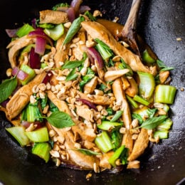 Chicken Stir Fry in a wok