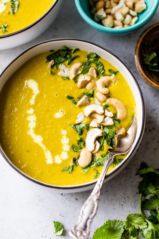 Dairy free acorn squash soup