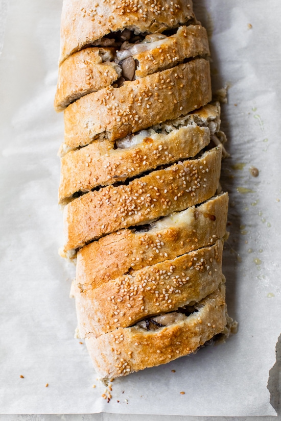 Mushroom and Spinach stromboli