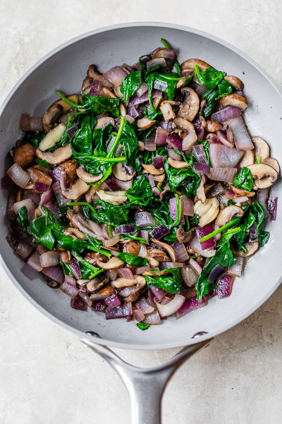 Mushroom and Spinach Stromboli filling