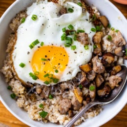 Savory Steel Cut Oatmeal Bowl