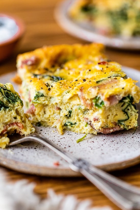 Bacon Spinach Breakfast Casserole