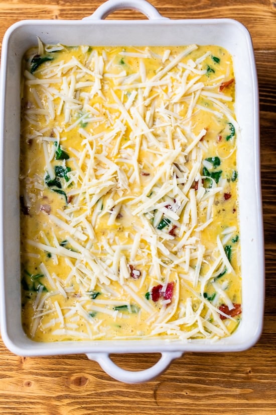 breakfast casserole with eggs and cheese