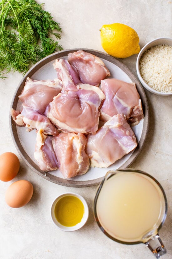 Avgolemono Soup ingredients