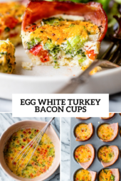Egg White Muffins with turkey bacon