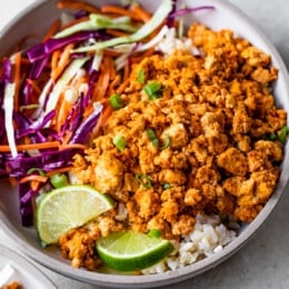 Tofu Rice Bowls with veggies