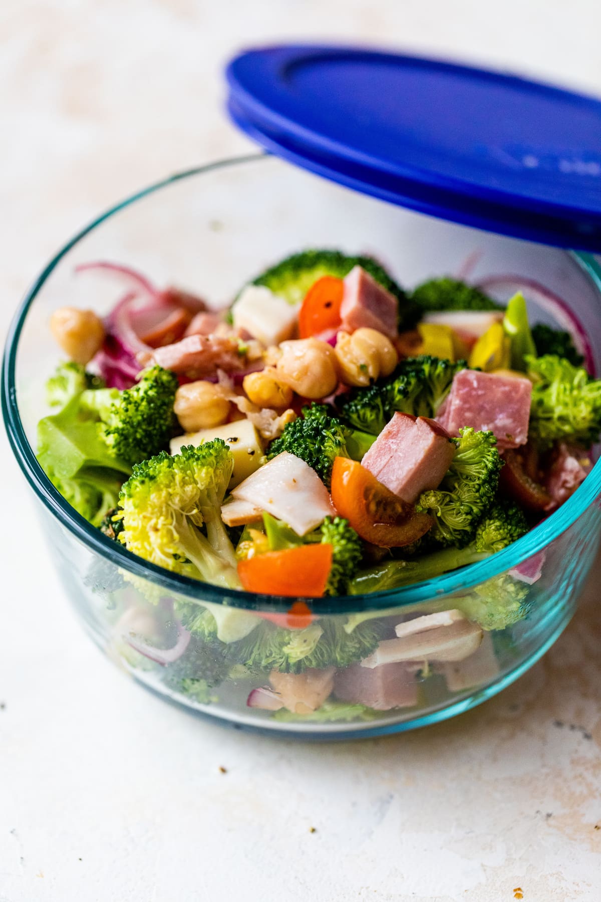 meal prep Italian broccoli chopped salad