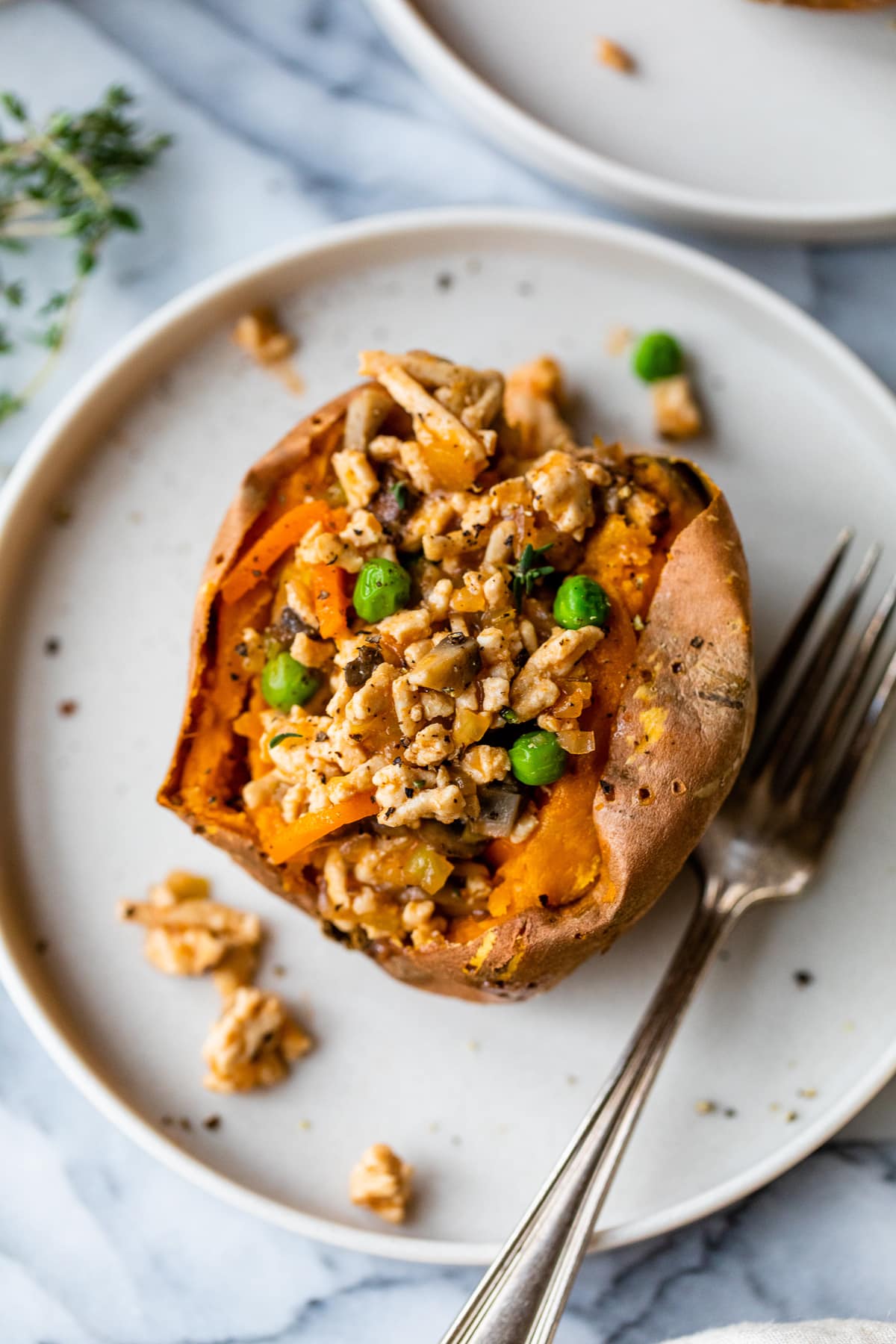 Turkey Shepherd's Pie Loaded Sweet Potato