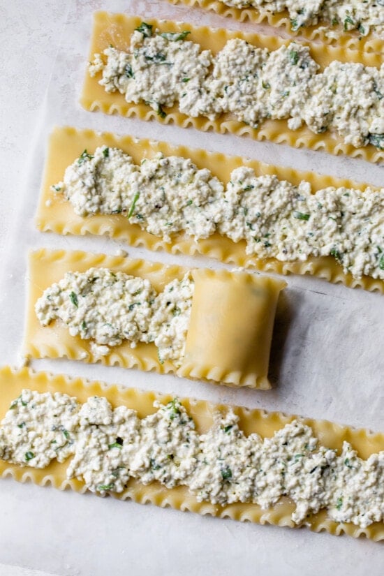 Lasagna with cottage cheese