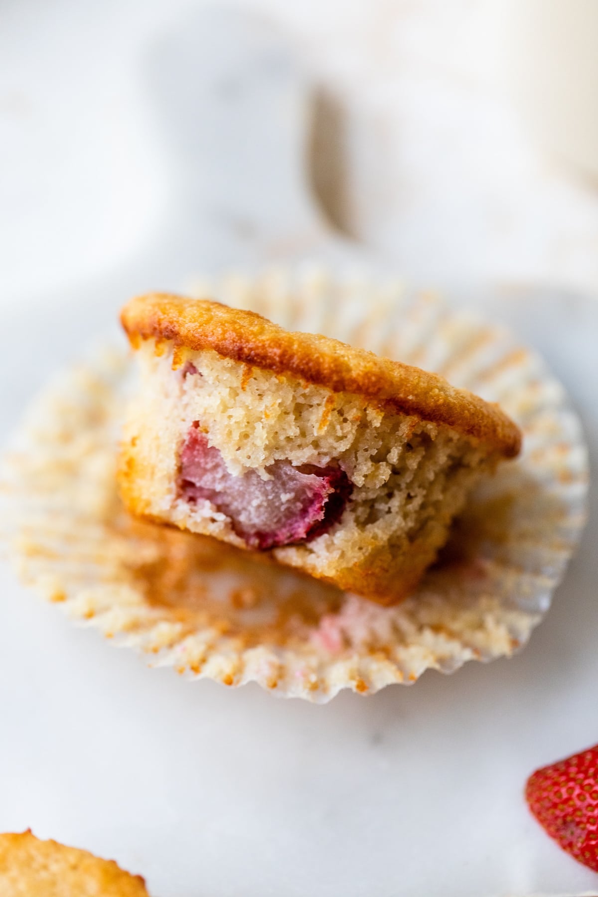 Strawberry Almond Flour Muffins