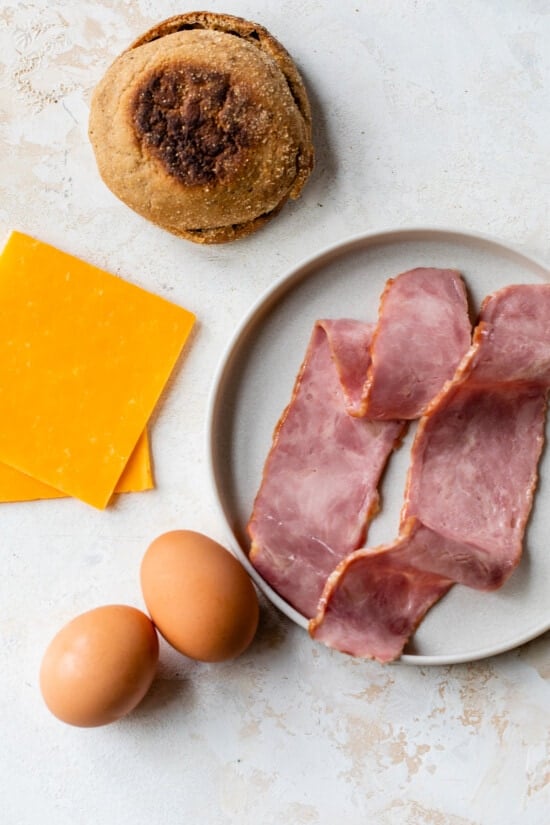 healthy bacon egg and cheese sandwich