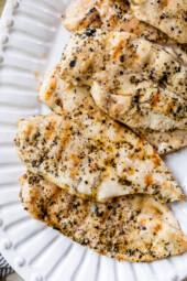 Grilled Chicken Cutlets on a platter