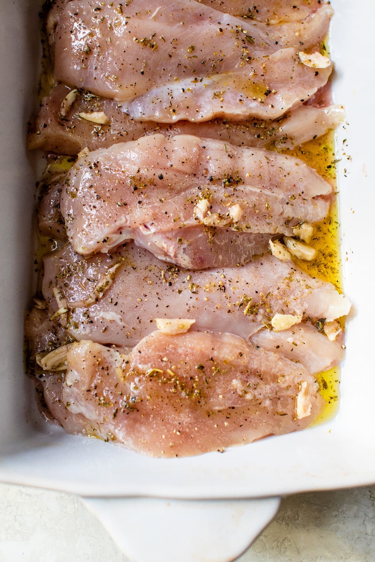 chicken breast in marinade