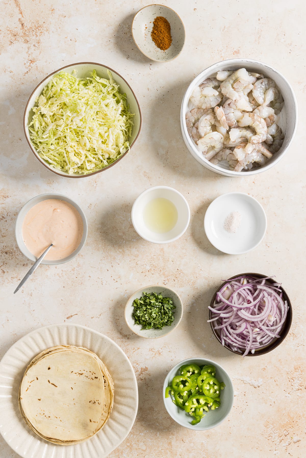 Shrimp Taco ingredients