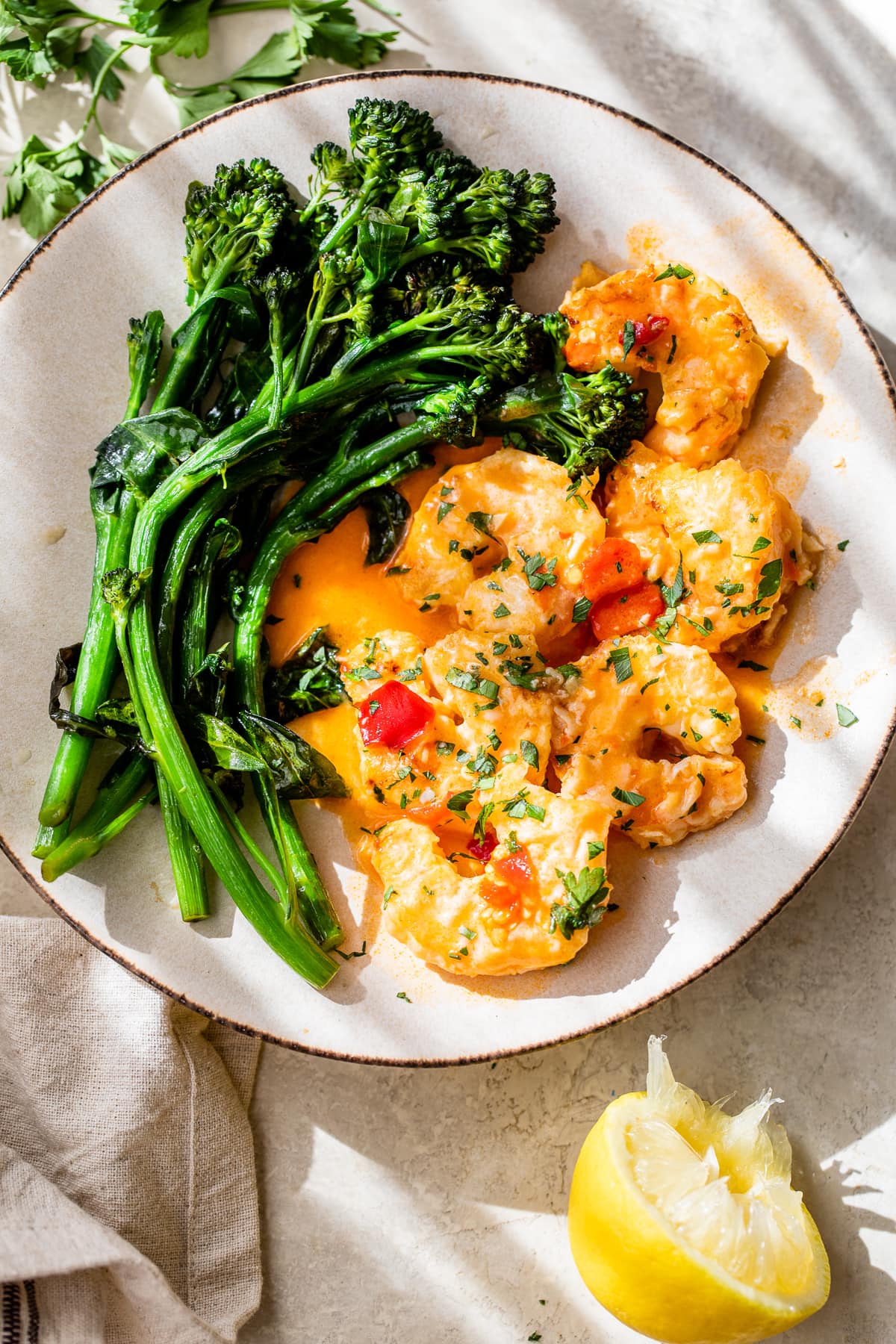 Spicy Shrimp Francese with Calabrian Chili