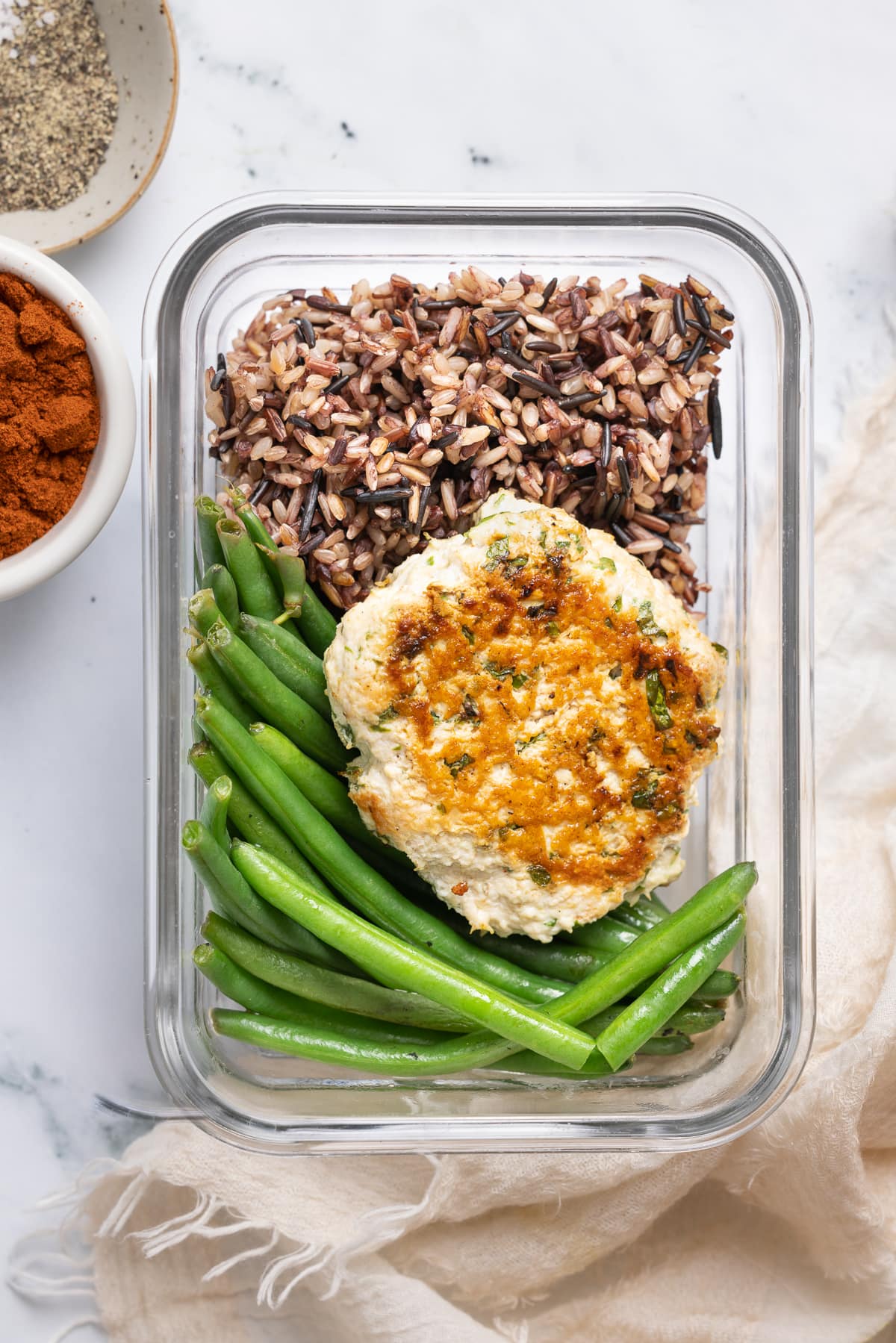 Chicken Burger rice bowl