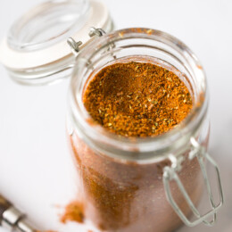 A jar of homemade Taco Seasoning