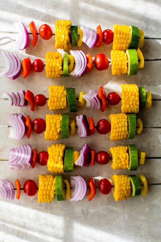 vegetable skewers
