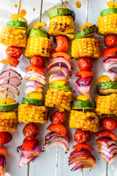 Veggie Kabobs with BBQ Sauce