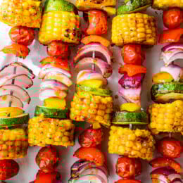 Veggie Kabobs with BBQ Sauce