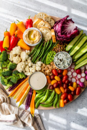 Vegetable Charcuterie Board with dip
