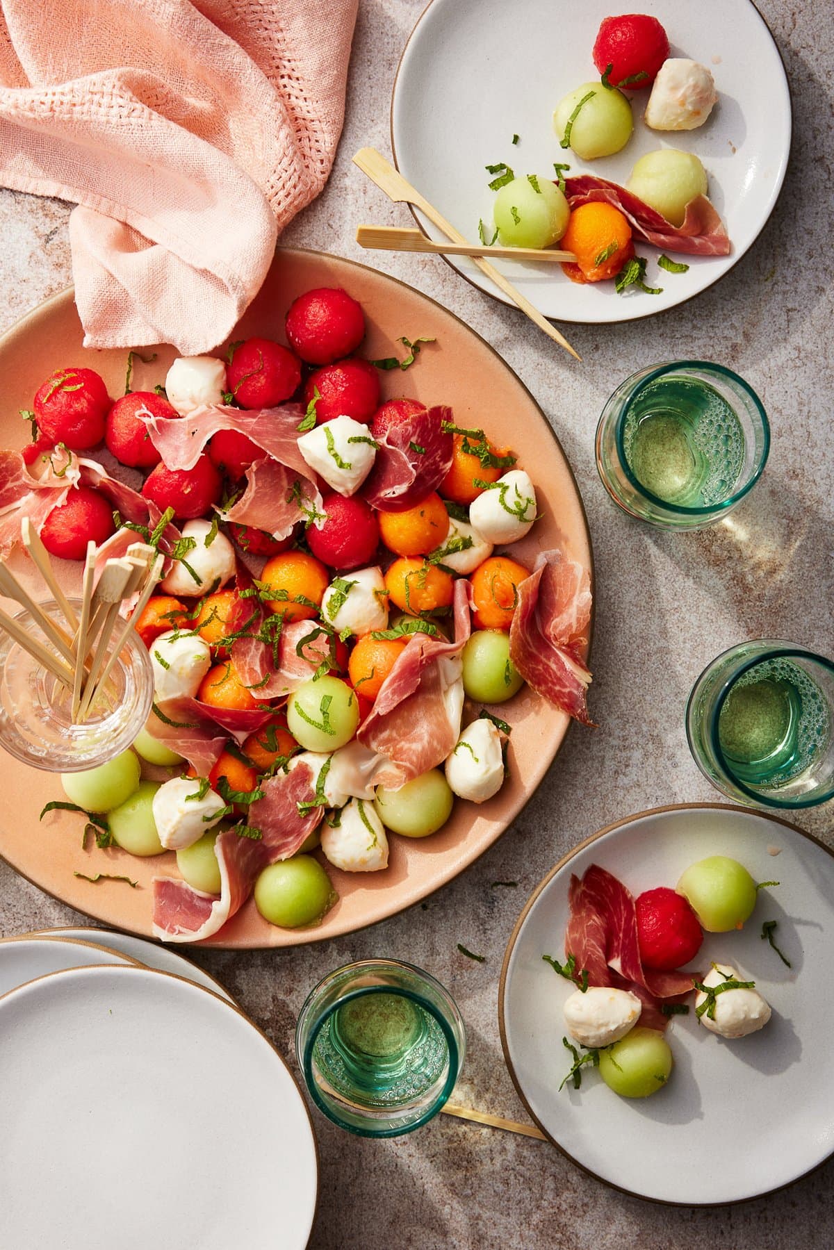 Summer Mozzarella Prosciutto Salad