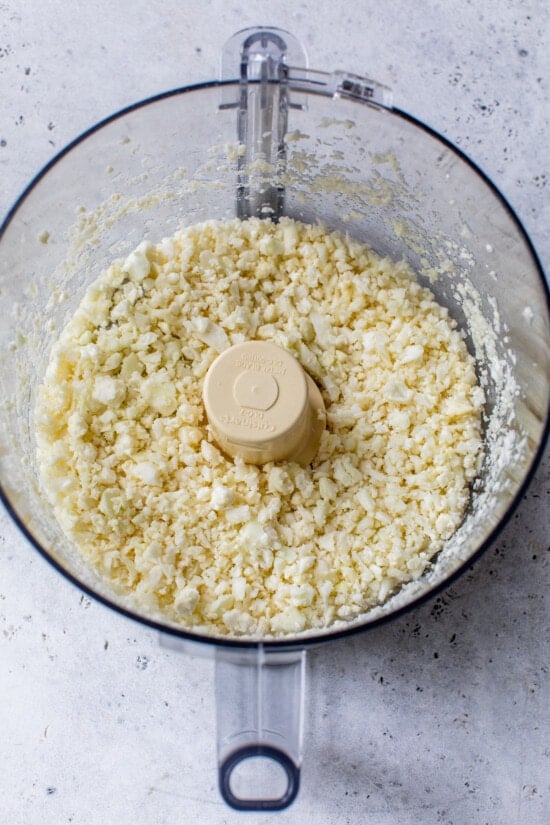 Cauliflower in food processor